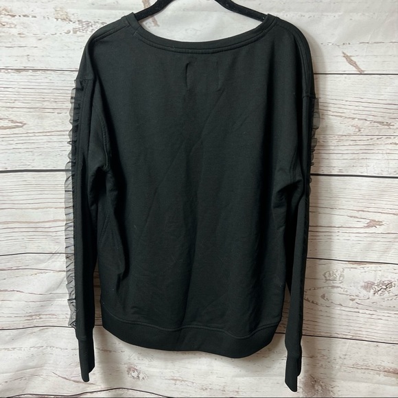 Vs Victoria Sport Ruffle Lace Sleeve Sweatshirt - Picture 4 of 4